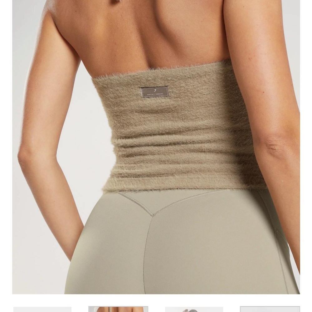 Gymshark Fuzzy Tan Halter Tank Top - Picture 12 of 12